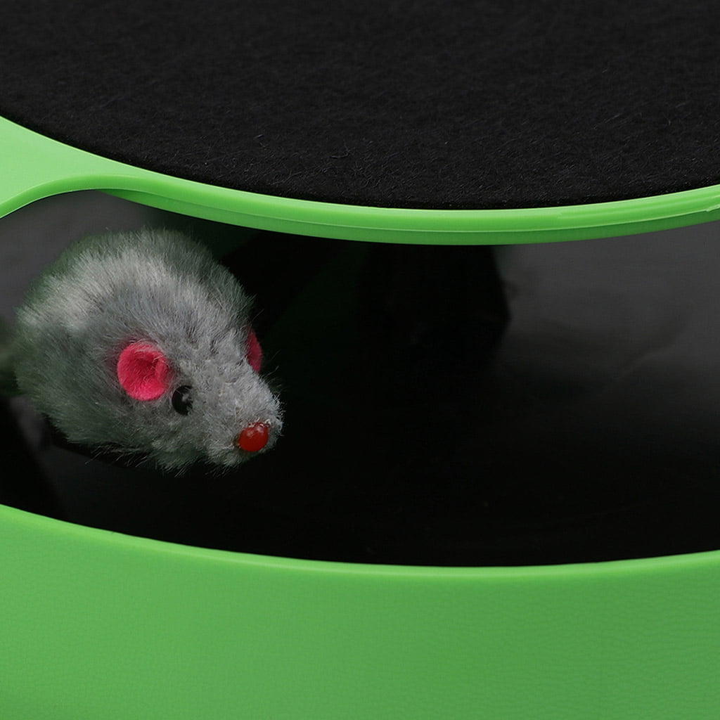Interactive Cats With Running Mice Scratch Pad, The Mouse, Crawling And Scratching Toy Cat, V
