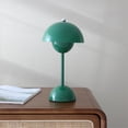 thumbnail image 3 of Mainstays Rechargeable 12" Green LED flowerpot Portable Metal Table Lamp, Cordless Dimmable Desk Lamp, 3 of 9