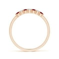 thumbnail image 2 of Angara Natural Ruby and Diamond Half Eternity Wedding Ring in 14K Rose Gold for Women (Size-2mm) – July Birthstone Jewelry (Ring Size - 4.5), 2 of 12