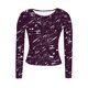 thumbnail image 5 of Xuyuer Long Sleeve Tops for Women Round Neck Floral Blouse Layering Fitted Going Out Top, 5 of 6