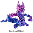 thumbnail image 2 of Dragón impreso en 3D de 33/48 cm, dragón articulado, juguete de escritorio con impresión 3D para niños y adultos, 2 of 7