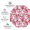 thumbnail image 3 of Picia Rose Rabbit Printed Leather Coasters for Drinks, 4" Drink Coasters Set of 4 for Tabletop Protection, Handmade Luxurious Home Décor and Housewarming Gift -Octagon, 3 of 6