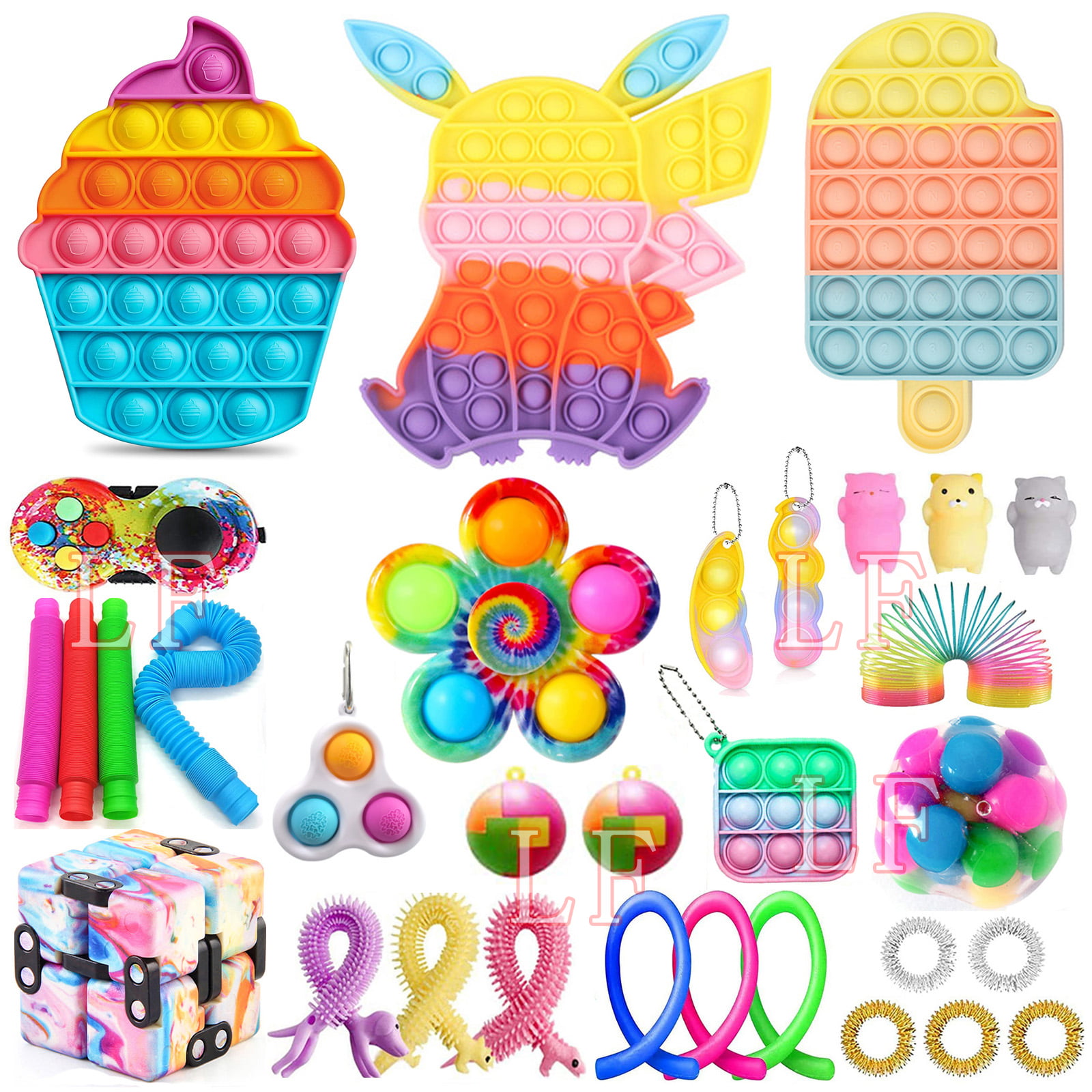 Fidget Toys Pack,50 Pcs Fidget Toy Set for Kids Adults,Sensory Toys that can Relieve the Stress of Autism,Value Package Each one is Decompressed and Fun and Creative,Toys that You can't Put It Down 