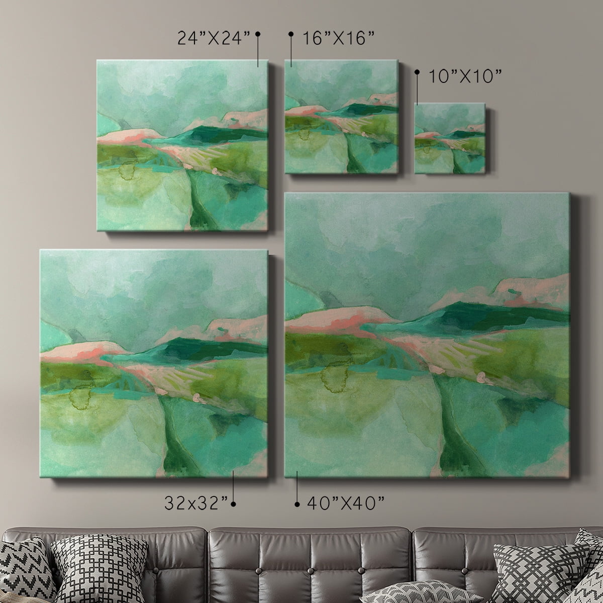 Wexford Home Mint Valley II-Premium Gallery Wrapped Canvas, 32" x 32" - Ready to Hang