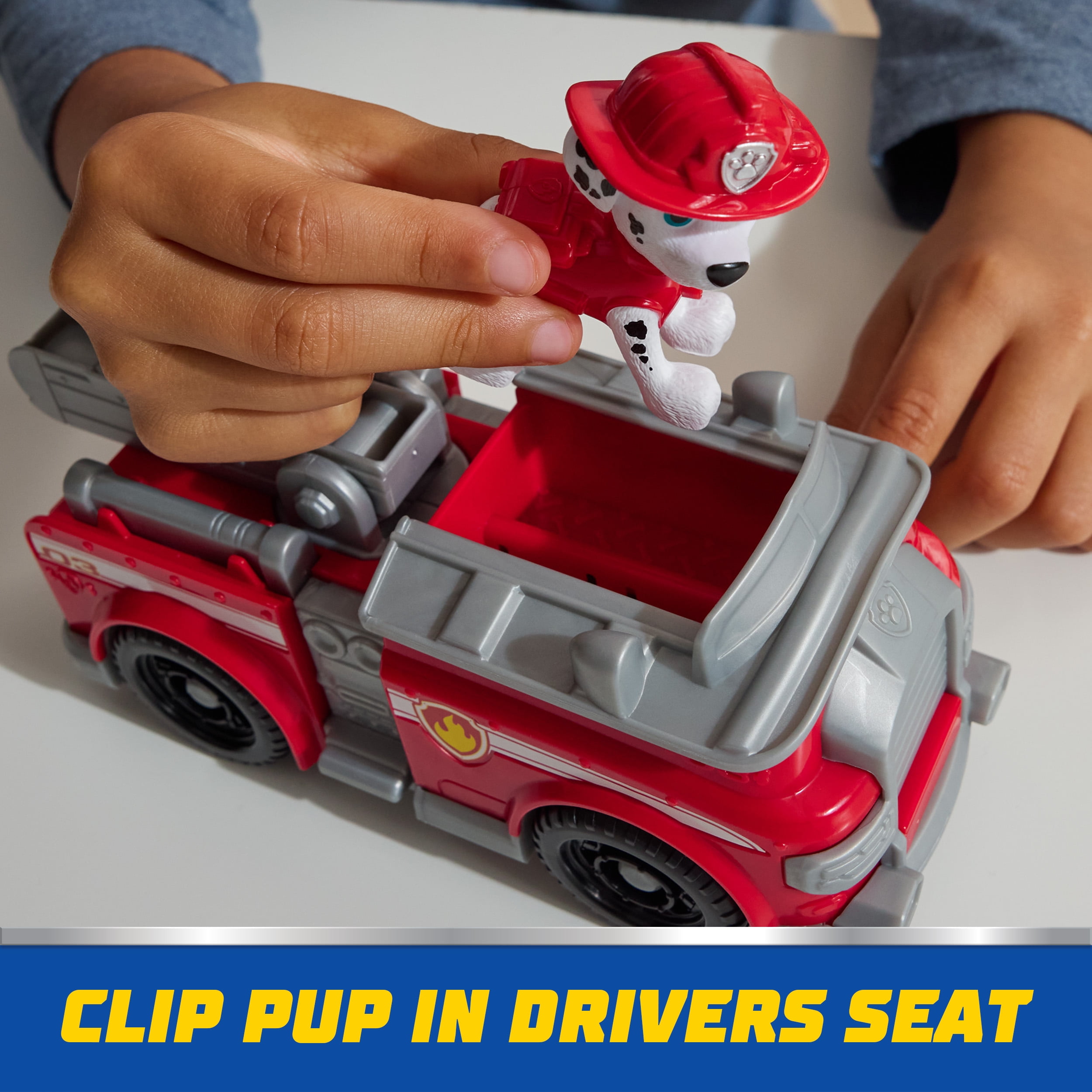 PAW Patrol Fire Truck with Collectible Marshall Figure, Sustainably Minded Toys for Kids Ages 3+, Marshall’s Firetruck