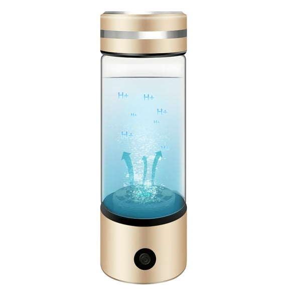 Portable Hydrogen Water Bottle Generator with SPE and PEM Technology Rechargeable Hydrogen Water Ionizer Machine for Home Travel Fitness Daily Drinking - 330ml