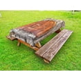 thumbnail image 1 of Rustic Outdoor Tablecloth, Vintage Historical Authentic Door with Rustic Elements Past Times Entrance and Out, Decorative Washable Fabric Picnic Tablecloth, 58 X 104 Inches, Grey Orange, by Ambesonne, 1 of 2