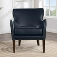 thumbnail image 3 of Comfort Pointe Dallas Faux Leather Arm Chair with High Leg in Midnight Blue, 3 of 15