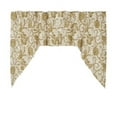 thumbnail image 2 of VHC Brands Dorset, Farmhouse Kitchen Swag Valance Curtain Panels, Floral, Gold, 36x36x16, Set of 2, 2 of 3