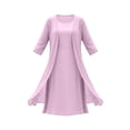 thumbnail image 4 of Levmjia Women's 2 Piece Outfit Set Chiffon Cardigan with Sleeveless Dress Long Summer Set V Neck Zip Back Cocktail Party Maxi Dress with Kimono, 4 of 9