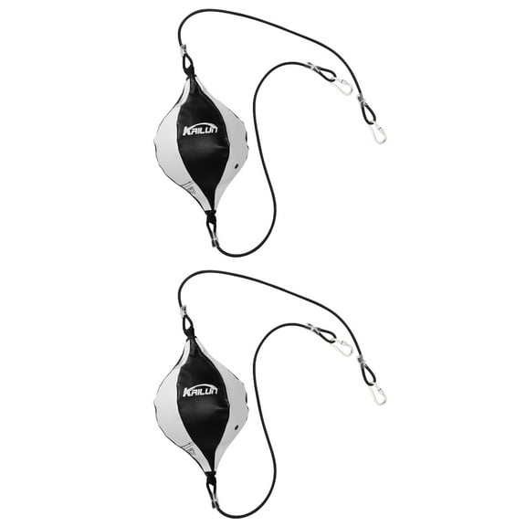 2 Sets Boxing Ball Punching Bag Machine Wall Mounted Speedball Black