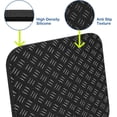 thumbnail image 3 of 4 Pcs Walking Pad Mat, Treadmill Mat Pads, 4" x 4" x 0.2" Double-Sided Non-Slip Exercise Equipment Mat, High Density Silicone Anti Vibration Pad for Protect Floors, Noise Reduction, 3 of 11