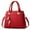 A01-Red, variant on Classic Tote Handbag for Women, PU Leather Satchel with Top Handles,Multiple Pockets, 12.2×5.5×9.1 in, Detachable Crossbody Strap, Lightweight Work/Weekend Bag Ladies Purse(Red)