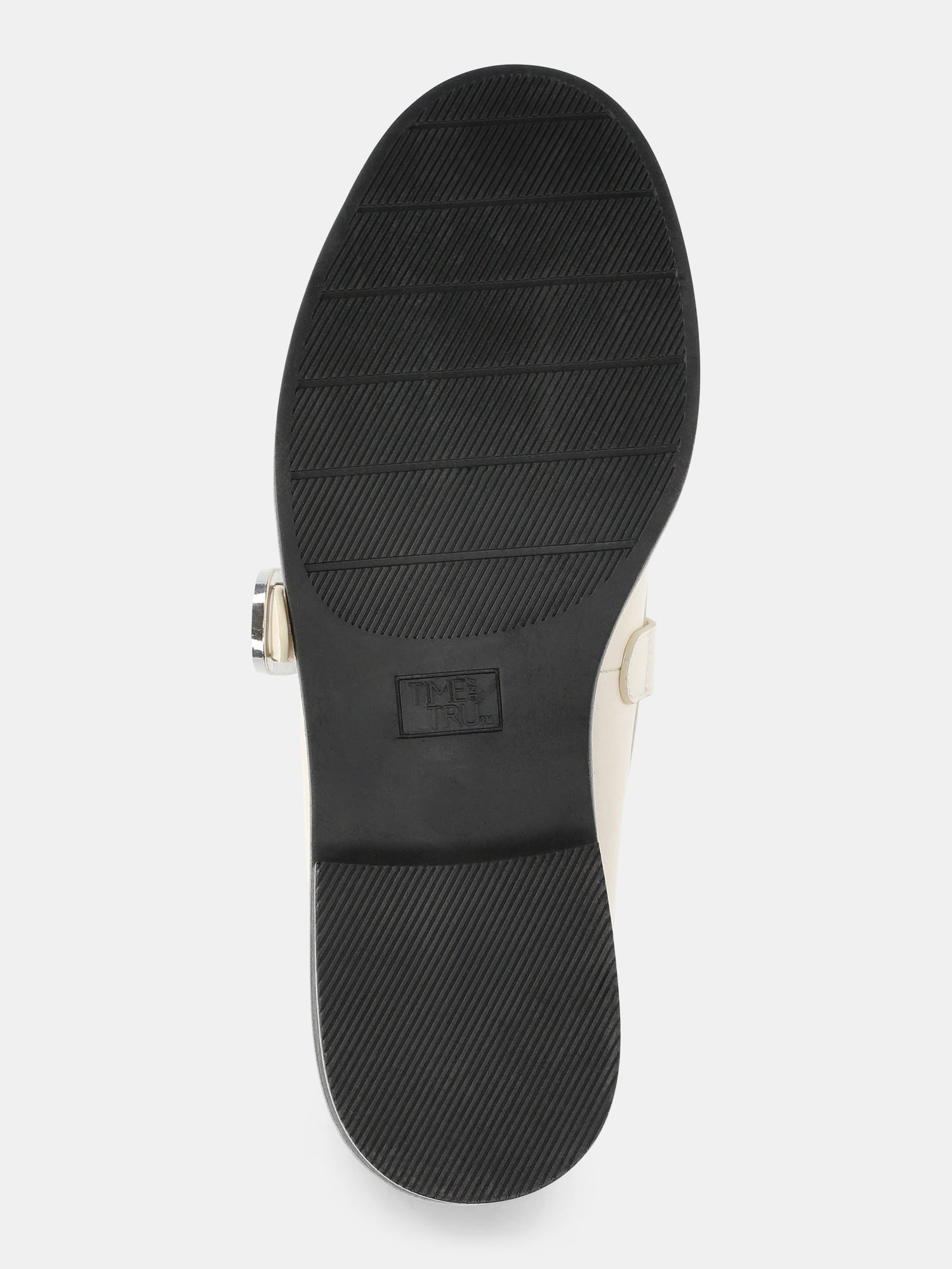 Time and Tru Women's Faux Leather T Strap Mary Jane Loafers