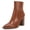 brown, variant on Women  Pointed-Toe Ankle Boots with Chunky Heel and Side Zipper