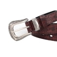 thumbnail image 3 of SWSMCLT Women's Faux Leather Belt Metal Renaissance Buckle Vintage D Ring Work Adjustable Belts Medieval Coffee Small-Large, 3 of 5