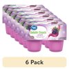 (6 pack) Great Value Refrigerated Gelatin Snack Grape, 4pack 3.8oz (107g) Cups, No Artificial Sweetener