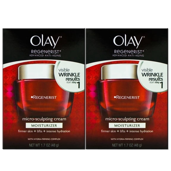 Olay Regenerist Micro-Sculpting Cream Moisturizer, 1.7 oz, 2 Pack