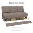 thumbnail image 6 of Qualitex De Leon Console RV Sofa Bed - 72" Wide - Light Antelope Ultimate Leather, 6 of 8