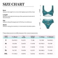thumbnail image 4 of Kdxio Funny Cat Blue Print Women's 2 Piece High Waisted Wrap Spaghetti Strap Summer Swimsuit Bikini Set-Large, 4 of 7