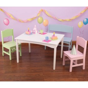 Kidkraft Table With Pink Benches Walmart Com