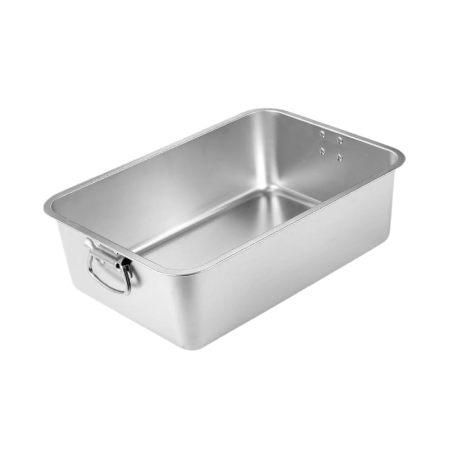 YWMJZEU Open Litter Box Kitten Potty Pan Stainless Steel Pet Bedpan Non Stick Sturdy Pet M