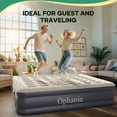 thumbnail image 6 of Ophanie Cal King Air Mattress 18in Puncture Resistant Air Beds with Built in Pump, Elevated Quick Inflation/Deflation Inflatable Beds for Camping, Indoor Colchon, Guests Air Bed, Drak Gray, 6 of 8