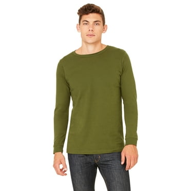 Men's Jersey Long-Sleeve T-Shirt , 3501 , OLIVE , Large
