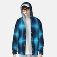 thumbnail image 2 of Saiise Cat Sketch Pattern Sun Protection Hoodie for Men and Women, Lightweight Quick-Dry Windproof with Hood and Zip-Small, 2 of 7