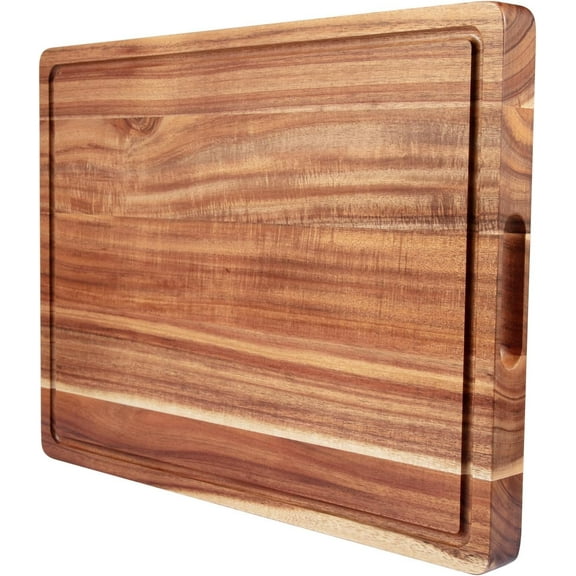 20 x 15 Inch Large Acacia Wood Cutting Board, Reversible Wooden Butcher Block Cutting Board with Juice Groove, Carving Board for Meat, Turkey, Charcuterie