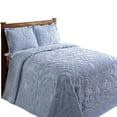 thumbnail image 2 of Better Trends BSAS3PCDOBL Better Trends Ashton Collection 100% Cotton Full/Double Bedspread Set in Blue, 2 of 5