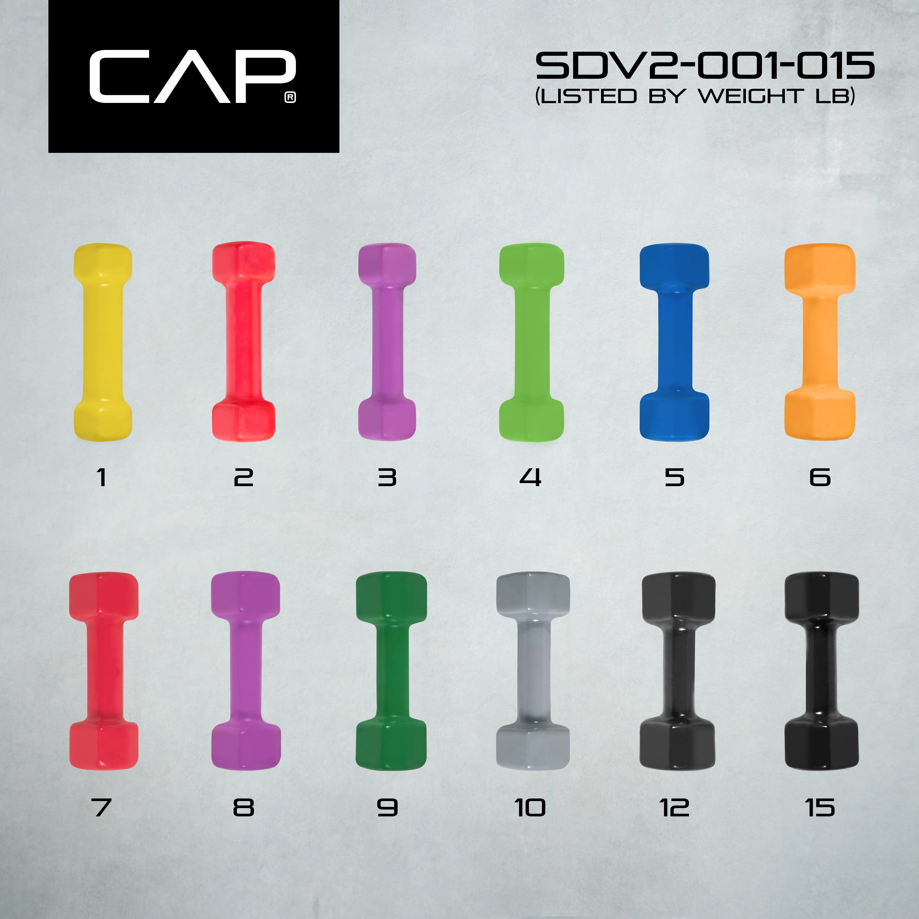 CAP Barbell, 9lb Vinyl-Coated Dumbbell, Single