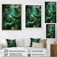 thumbnail image 4 of Designart "Fusion Of Green Crystals I" Abstract Marble Wall Art Living Room, 4 of 7