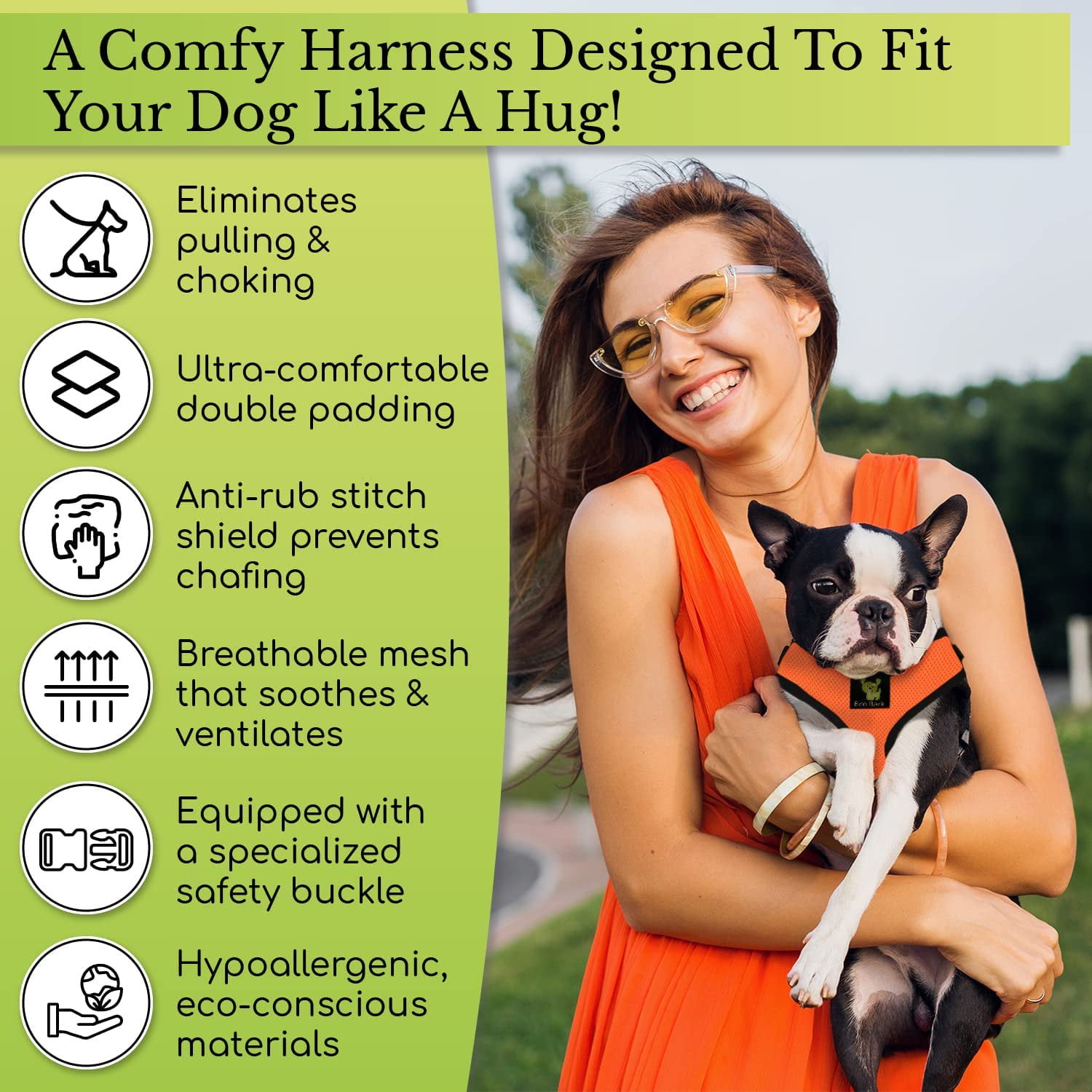 Ecobark harness cheap size chart