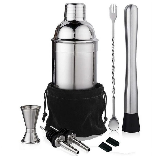 Juego de coctelera profesional, mezclador de Margarita, coctelera y cuchara medidora, juego de cuchara mezcladora profesional de acero inoxidable