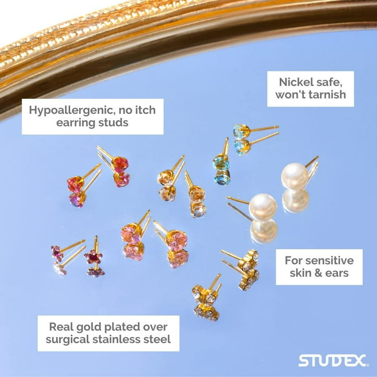 Sensitive earrings studs best sale