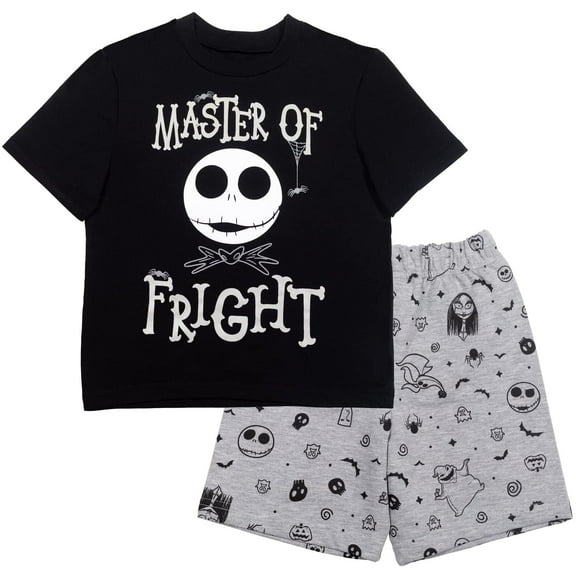 Camiseta y pantalones cortos Disney Jack Skellington 4T para niños pequeños