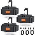 thumbnail image 1 of Luces de camping FLY2SKY, LED negras, recargables, 3 unidades, 1 of 7