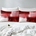 thumbnail image 4 of Erosebridal Ensemble de Draps Géométriques Rouges Très Grand, Ensembles de Draps Très Grand Mode Moderne, Ensembles de Literie Ombrés Abstraits Taille Très Grand, Décoration de Chambre Légère, 4 Pcs, 4 of 7