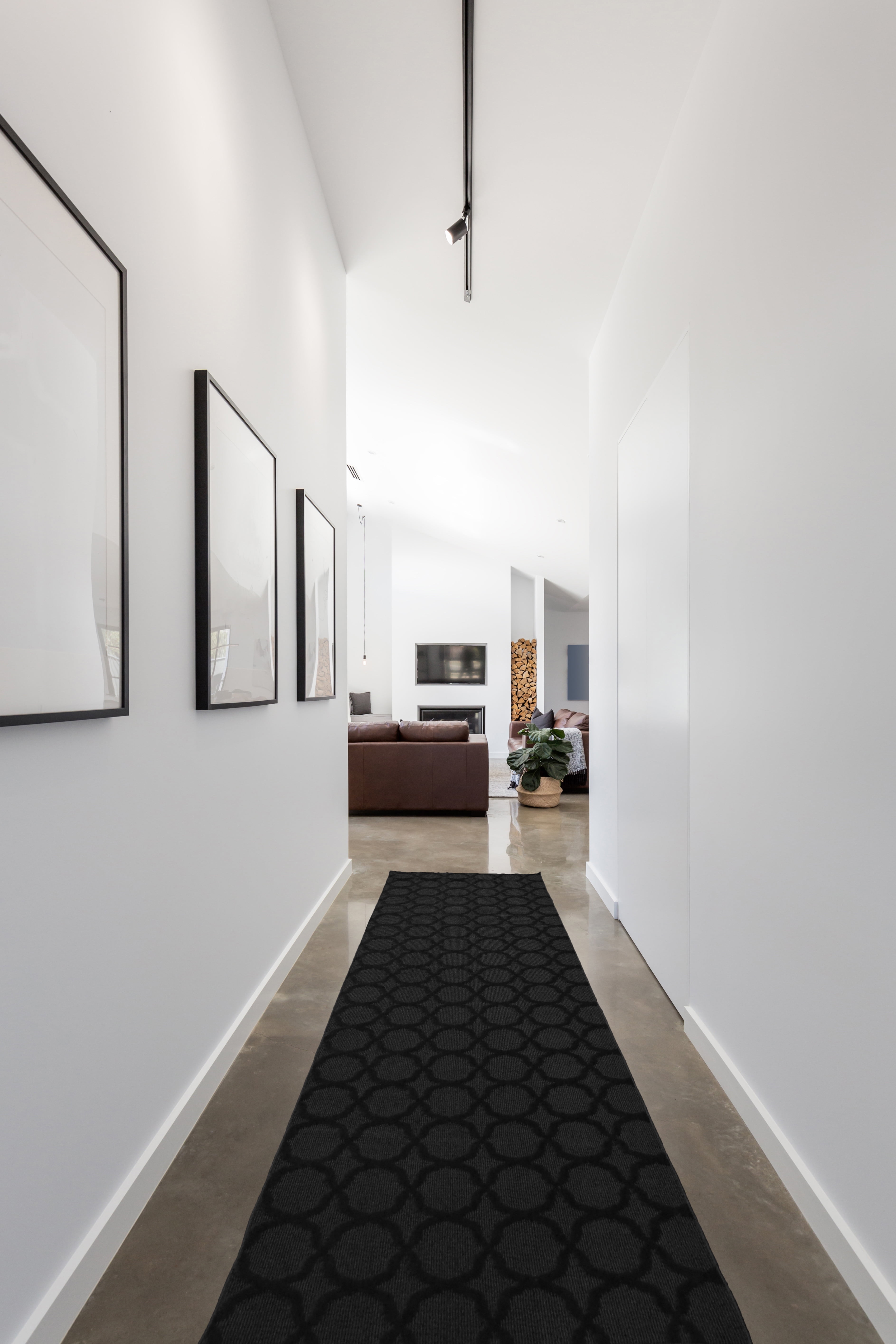 Garland Rug Sparta Black Indoor Runner Rug, 2' x 12'
