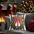 thumbnail image 5 of Horivan Christmas Pillow Covers 17x17 Inch Holiday Decor Soft Cotton Cushion Cases with Hidden Zipper for Living Room Sofa Bed Seasonal Home Decorative Throw Pillow Covers, 5 of 6