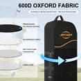 thumbnail image 2 of Golf Travel Bag with Wheels for Airlines, Rolling Golf Club Transport Case, Foldable Soft 600D Waterproof Oxford Golf Club Travel Covers with Shoe Pocket Black, 2 of 9