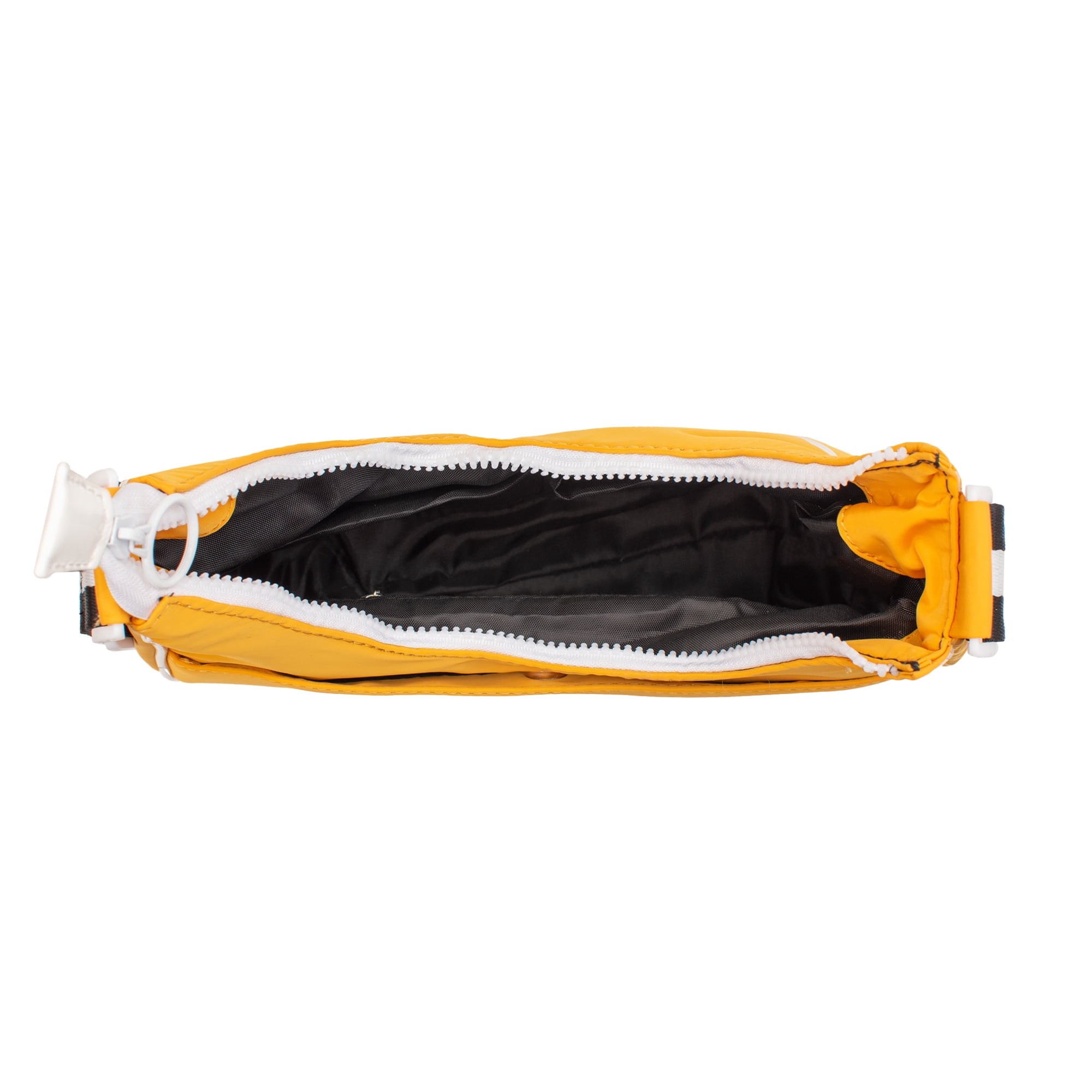 XOXO Women's Nylon Yellow Everyday Cross Body Bag with Adjustable Stripe Web Strap