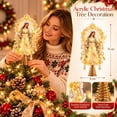Christmas Angel Tree Topper, 5.91 in Acrylic Tree Top Decoration with ...