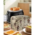 thumbnail image 4 of Sweet Home Small Toaster Cover 2 Slice, Kitchen Appliance Covers, Western Stars Bird Houses Country Vintage Toaster Oven Cover with Loop, Bread Machine Cover Polyester Dust Cover Protection, 4 of 4