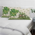 thumbnail image 3 of St Patrick's Day Pillow Covers, Linen Long Throw Pillow Case, Lucky Shamrock Gnomes Truck Branches Beige Holiday Pillow Protector Decorative Cushion Cover for Living Room/Bedroom 20" x 26", 3 of 8