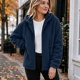 thumbnail image 6 of yillto Fleece Jacket Womens Zip up Fuzzy Sherpa Lined Thick Hooded Fall Winter Warm Outwear Coats, 6 of 7