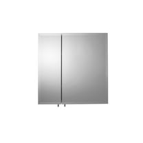 Croydex Oreille Square Double Door White Steel Medicine Cabinet, Mirror Doors (24X24in)