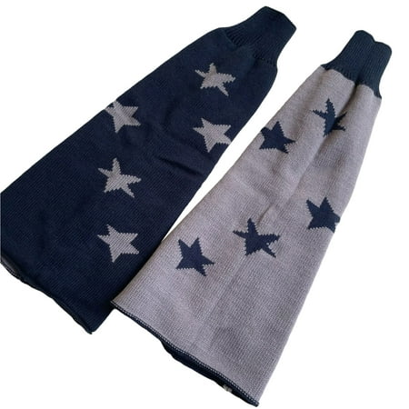 

sdghg Women s Knit Leg Warmers Star Print Knee High Socks Boot Cuffs Casual Slouch Socks