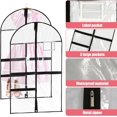 thumbnail image 4 of 6pcs Dance Costume Bags, Clear PVC Kids Dance Garment Bags with 3 Pockets Clothes Cover Protector for Travel and Dance Competitions Hanging Clothes Storage Dress Uniform (40x22 Inch), 4 of 7